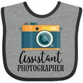 thumbnail image 3 of Inktastic Assistant Photographer Boys or Girls Baby Bib, 3 of 4