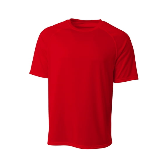 A4 N3393 Mens SureColor Short Sleeve Cationic Tee - Scarlet - 4XL