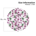 thumbnail image 2 of Honeii Orchids Flowers print Leather Coaster Set of 4, ideal for safeguarding your furniture from drinks spills and effortless cleanup-Round Shape, 2 of 6
