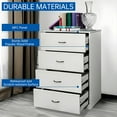 thumbnail image 3 of SUGIFT 4 Drawer Wood Dresser for Bedroom, Modern Storage Cabinet Dresser , Light Gray, 3 of 8