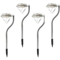 thumbnail image 2 of LINLIN Solar Garden Lights, 4 Pack Solar Powered Diamond Light Stainless Steel Outdoor Solar Powered Lights Waterproof Landscape Garden Lamp for Patio, Lawn, Yard, Walkway, 2 of 9