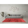 thumbnail image 3 of Ahgly Company Indoor Square Abstract Red Modern Area Rugs, 7' Square, 3 of 4