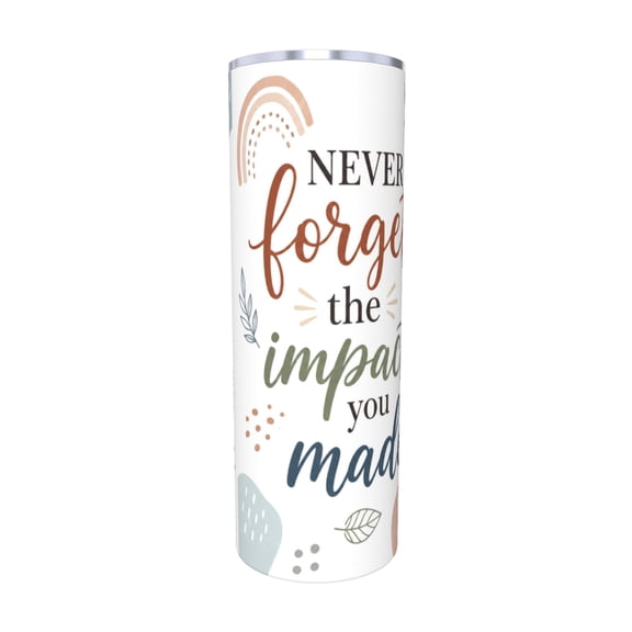 20oz Difference Maker Tumbler with Handle and Straw Inspirational Teacher Appreciation Stainless Steel Insulated Travel Coffee Cup Gift with Straw