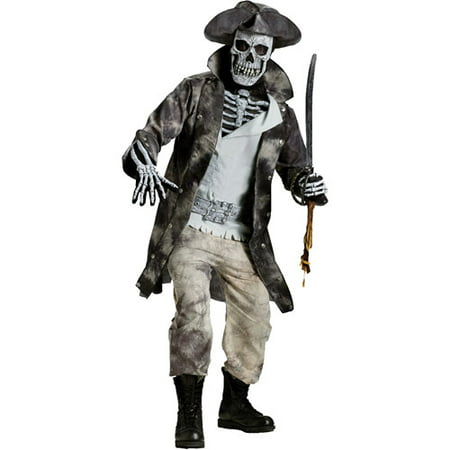 Ghost Pirate Adult Halloween Costume, Size: Up to 200 lbs - One