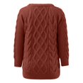 thumbnail image 5 of Vedolay Cardigan Sweaters for Women Turtleneck Long Sleeve Loose Casual Knit Pullover Sweater Blouse Red,One Size, 5 of 5