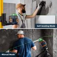 thumbnail image 2 of 3D 3x360° Laser Level, Self Leveling Laser Level with Rechargeable Battery, Green Cross Line Laser Tool for Construction&Picture Hanging, Include Remote Control, Magnetic Bracket, Carrying Bag, 2 of 9