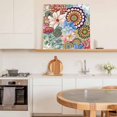 thumbnail image 6 of Boho Floral Wall Art Painting on Canvas, Bohemia Colorful Mandalas Botanical Flower Canvas Art Home Prints Wall Art Framed Modern Artwork for Living Room Bedroom Wall Decor 16x16in, 6 of 9