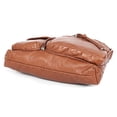 thumbnail image 2 of Multi Pockets Soft Washed Leather Crossbody Bag Light Brown, 2 of 2