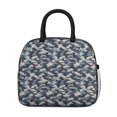 thumbnail image 2 of Insulated Lunch Bag for Women, Floral Print Oxford Fabric Lunch Box, Leakproof Thermal Cooler Tote for Work, School & Picnic, Camo, Camouflage Print, 2 of 5