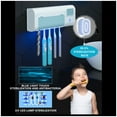 thumbnail image 4 of Fiudx Liquidación de ahorros de invierno Caja para cepillos de dientes inteligente para el hogar Esterilizador de cepillos de dientes Estante esterilizador montado en la pared, 4 of 7