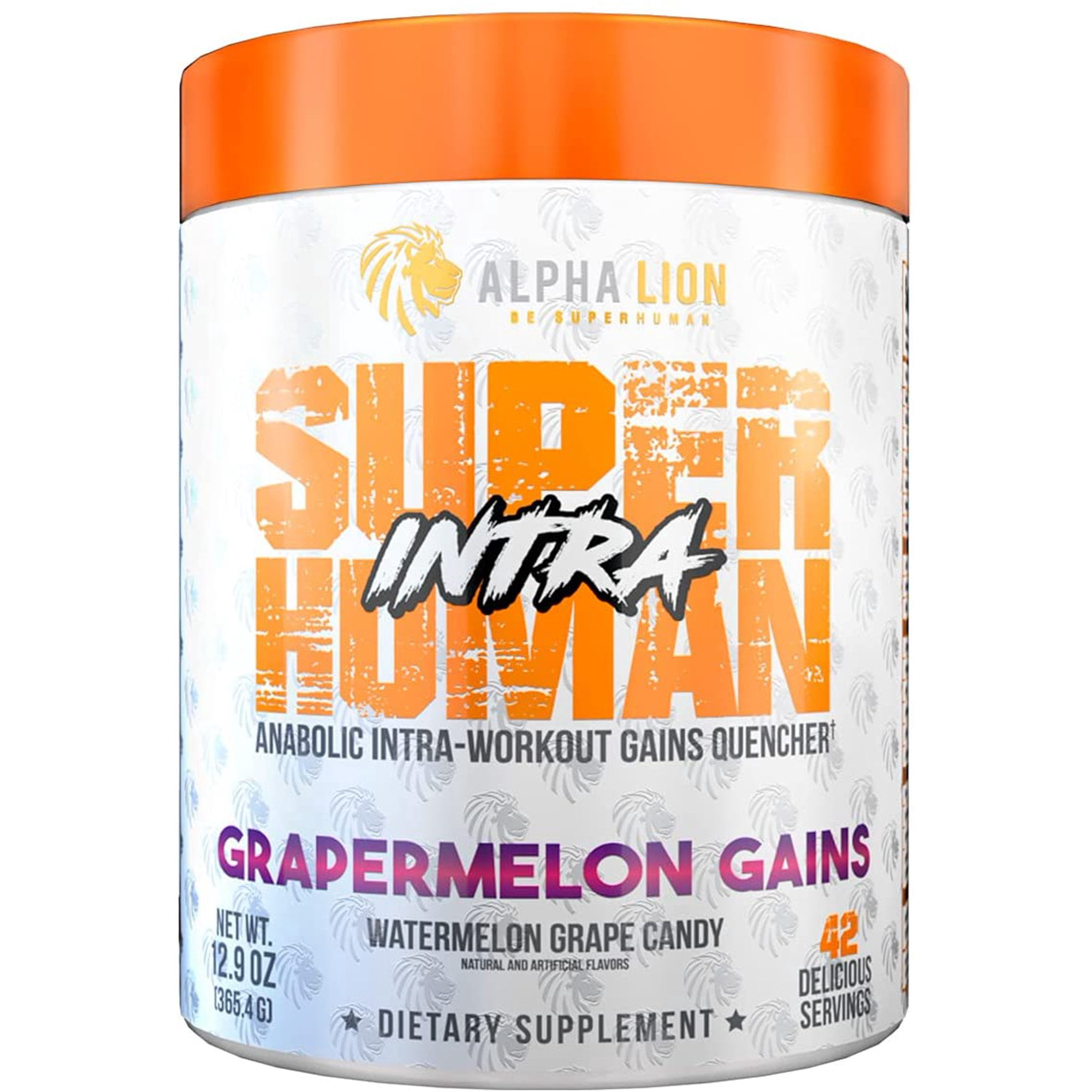 Alpha Lion Intra, Anabolic Intra-Workout, Maximize Recovery & Endurance, Patented Ingredients, Premium Workout Drink (42 Servings, Grapermelon Gains)