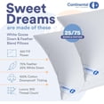 thumbnail image 7 of Continental Bedding Luxury - 25/75 Goose Feather Down Pillows, Pack of 2, Super Standard/Queen Size, 7 of 7