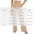 thumbnail image 4 of Taqqpue Womens Casual Linen Pants Lightweight Summer Relaxed Fit Elastic Waist Plus Size Solid Lounge Long Trousers Beach Vacation Baggy Wide Leg Pants for Women, 4 of 8