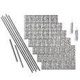 thumbnail image 1 of FASÄDE Traditional Style 1 Decorative Vinyl Backsplash 15 sq ft Kit in Crosshatch Silver, 1 of 6