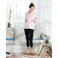 thumbnail image 5 of Loungees Pink Drop Needle Coral Fleece Shawl Collar Button Front Bed Jacket - 3X, 5 of 7