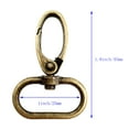 thumbnail image 5 of Loooontye 10 Pcs 1 inch Oval Ring Lobster Clasp Claw Swivel for Strap Push Gate Lobster Clasps Hooks Swivel Snap Fashion Clips Antique Brass, 5 of 7