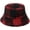 Red, variant on Fashion Plaid Men Bucket Hat Vintage Hundred Take Lambs Wool Fisherman Cap Autumn Winter Warm Basin Cap for Women
