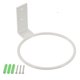 thumbnail image 1 of Soporte de pared en forma de anillo de 4 pulgadas Uxcell para macetas, blanco, paquete de 3, 1 of 1