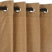 Pawleys Island Sunbrella Outdoor Gazebo Grommeted Textured Curtain Panel - 50"x84", Linen/Sesame