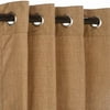 Sunbrella Linen Sesame Outdoor Curtain with Nickel Plated Grommets 50 in. x 120 in.