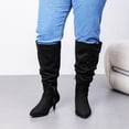 thumbnail image 6 of LOVE STEETLY Women's Extra Wide Calf Knee‑High Slouchy Boots, True Wide Width Kitten Heel Plus Size Comfort Boot., 6 of 7