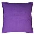 thumbnail image 2 of Stylo Culture Indian Chair Seat Throw Pillow Cover 16 x 16 Embroidered Purple Bohemian 40cm x 40cm Living Room Cotton Mirrored Square Cushion Cover | 1 Pc, 2 of 4