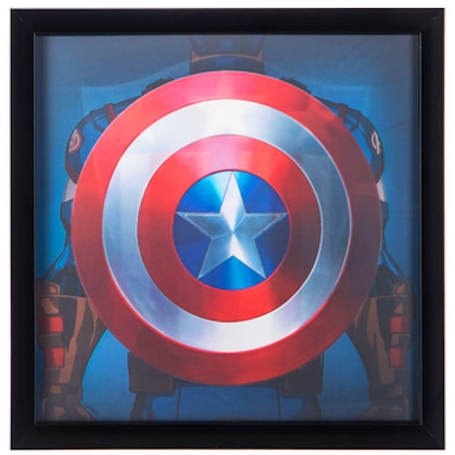 Captain America 3d Framed Wall Decor Home Decoration Media Room Man Cave Com - Captain America Home Decor Captain America 3d Framed Wall Decor Home Decoration Media Room Man Cave Com - Captain America Home Decor