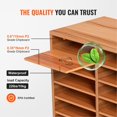 thumbnail image 3 of Wood Literature Organizer File Sorter Paper Storage Holder 27 Slots White, 3 of 7