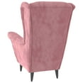thumbnail image 4 of vidaXL Armchair Pink Velvet, 4 of 6