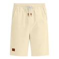 thumbnail image 7 of LMOIPLI Men's Linen Casual Shorts Elastic Drawstring Waist Summer Shorts with Pockets Lightweight Breathable Beach Shorts for Men Beige S, 7 of 7