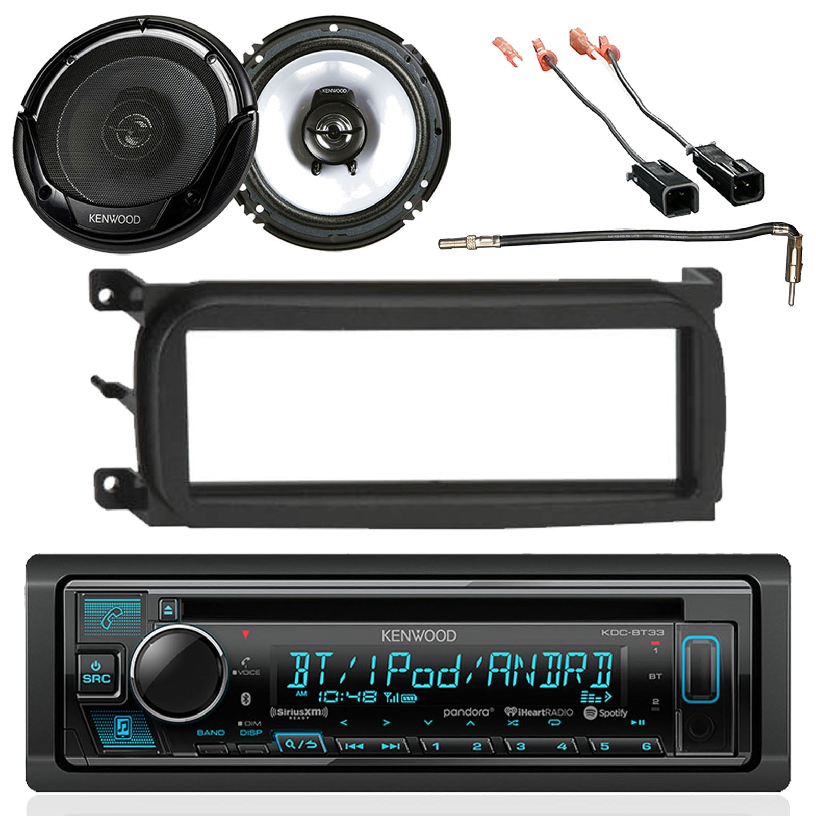 Kenwood Car Audio CD Bluetooth Receiver w/ Variable Color Illumination