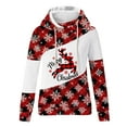 thumbnail image 3 of Sweat à Capuche d'Hiver pour Femmes, Mode Mi-Longue, Blouse Ample, Col Rond Chaud, Cardigan Imprimé Noël, Pull de Noël, 3 of 5