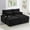 Black, variant on Harper & Bright Designs Loveseat Sofa with Two Movable Ottomans, Free-combined Sectional Convertible Sofa Bed with Storage, Chaise Indoor Lounge with USB Ports and Cup Holders, Green