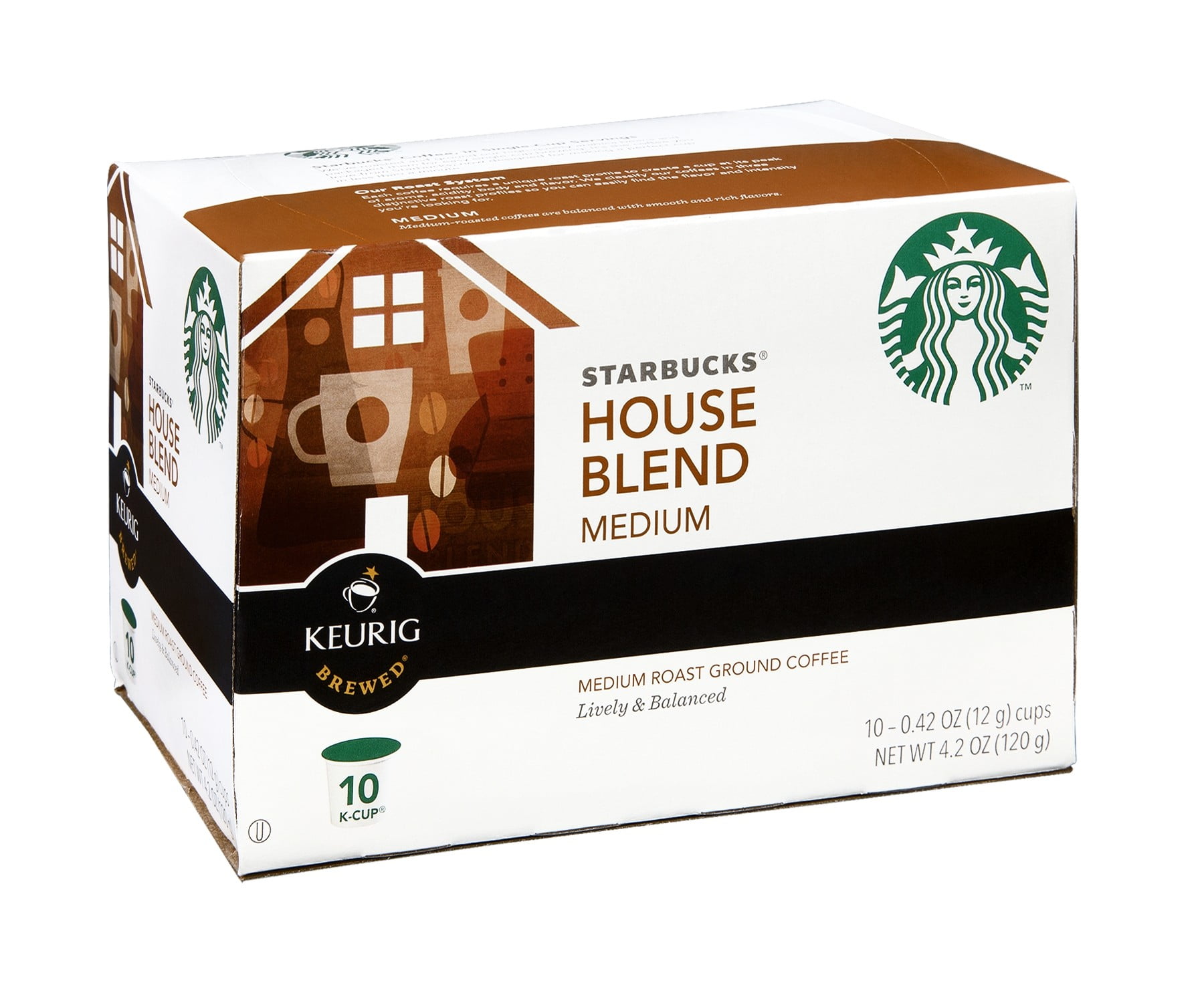 Starbucks Coffee House Blend K-Cup Portion Pack For Keurig Brewers, 10 CT (Pack of 6) by Starbucks Coffee
