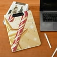 thumbnail image 6 of Christmas Candy Cane Heart Golden Star Foldable Binder Folder Clipboard with Pen Slot Double Clips A4 Size File Storage, 6 of 8