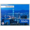 thumbnail image 3 of ArtToFrames 32x24 Inch - 81.28x60.96 CM White Puzzle Frame for 1500 piece Puzzles.0.75 Inch Custom Wood Puzzle Frames, White Square Star Emboss - Comes with Economy Acrylic, 3 of 6
