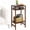 Brown, variant on Joaxswe 3 Tiers Accent Table, Square Side Table with Storage Shelf, 100lb Capacity, Sturdy End Table for Apartment, Dorm, Home Office, Black