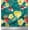 Teal Green, variant on Soimoi Brown Cotton Duck Fabric Leaves & Floral Watercolor Printed Fabric 1 Yard 42 Inch Wide