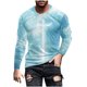 thumbnail image 2 of Blusas y camisas de manga larga con cuello redondo para hombre, blusas casuales de manga larga con cuello redondo, blusas estampadas, blusas de poliéster para hombre, 2 of 5