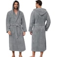 thumbnail image 1 of Men's Bathrobe with Hood, Soft Long Towel Robe for Men - Super Absorbent Quick Dry yet Warm, 1 of 6