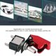 thumbnail image 5 of Interruptor de palanca QUANZHOUTIANDI 12 V 20 A Racing cubierta roja luz LED SPST basculante encendido/apagado, 5 of 5