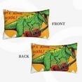 thumbnail image 4 of Balery Cool Dinosaur Playing Guitar Pillow Covers,Bed Pilowcases,Reversible Plush Throw Pillow Covers End Pillow Encasement,Pillow Case - 16"X24", 4 of 9