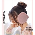 thumbnail image 2 of Cache-oreilles d'Hiver pour Femmes en Tricot Polaire Duveteux Pliables Cache-Oreilles Chauffe-Oreilles Couvre-Oreilles Ajustables Enveloppant Dames Extérieur, 2 of 7