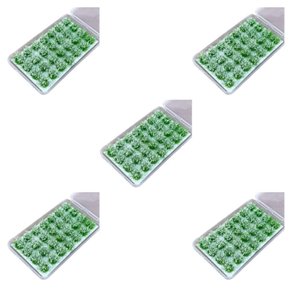 ZheElen 28pcs/set Educational And Easy To Miniature Grasses Tufts For DIY Projects Widely Used Plastic Lily white 5Set