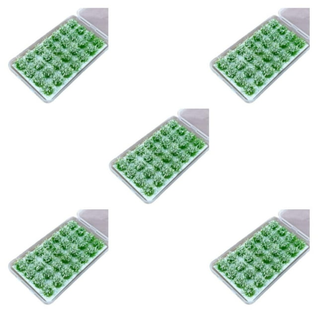 ZheElen 28pcs/set Educational And Easy To Miniature Grasses Tufts For DIY Projects Widely Used Plastic Lily white 5Set
