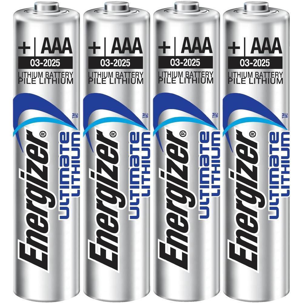 100 Energizer AAA Ultimate Lithium Batteries Retail Packing L92BP