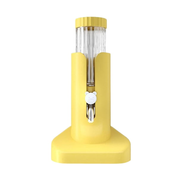 Comedero para hámster con bebedero antigoteo, a prueba de polvo, ajustable y práctico. Amarillo