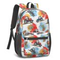 thumbnail image 2 of Tractor and Pumpkins Red Pattern 17" School Backpacks for Teens,Waterproof Oxford Fabric,S-Shape Padded Straps for School,Travel,Hiking,Camping, 2 of 6