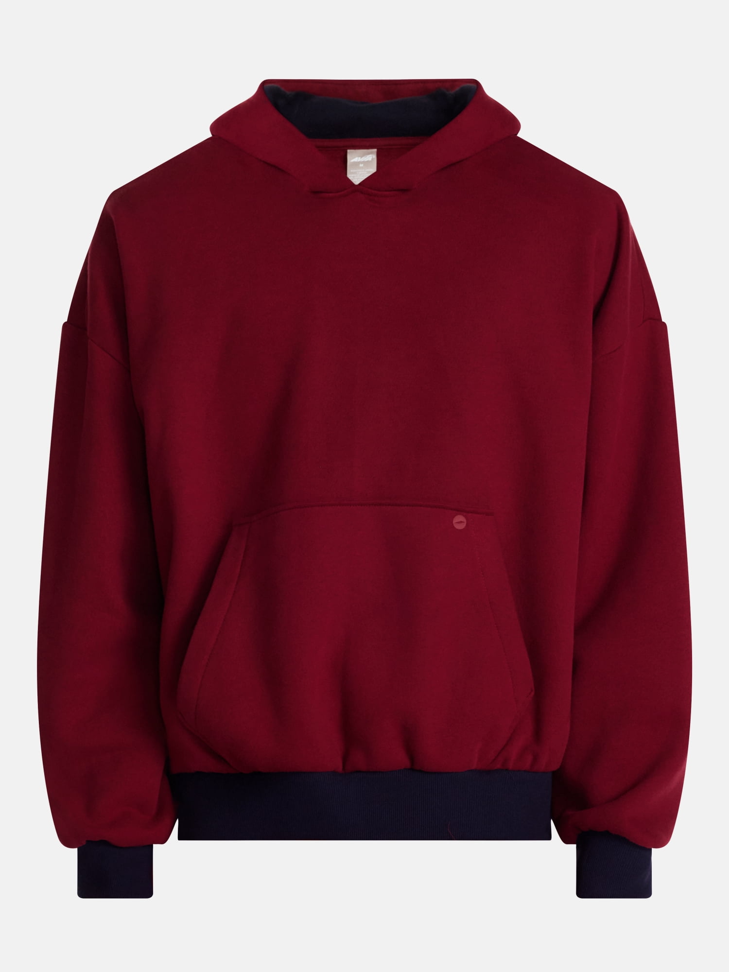 Avia Men's Oversized Fit Heavyweight Fleece Hoodie with Contrast Trim, Sizes XS-3XL