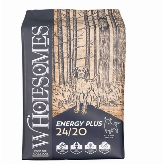 Wholesomes Adult Energy Plus 24/20 Beef Recipe Dry Dog Food, 40 lb. Bag